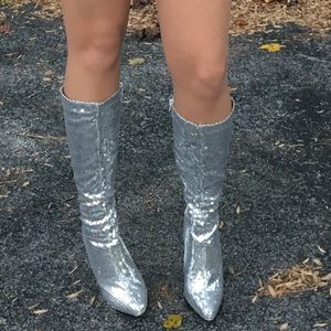 Sequin boots